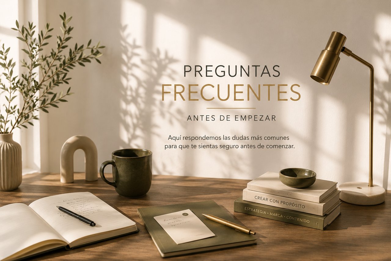 Preguntas frecuentes — Antes de empezar con ORIGEN Studio Creativo